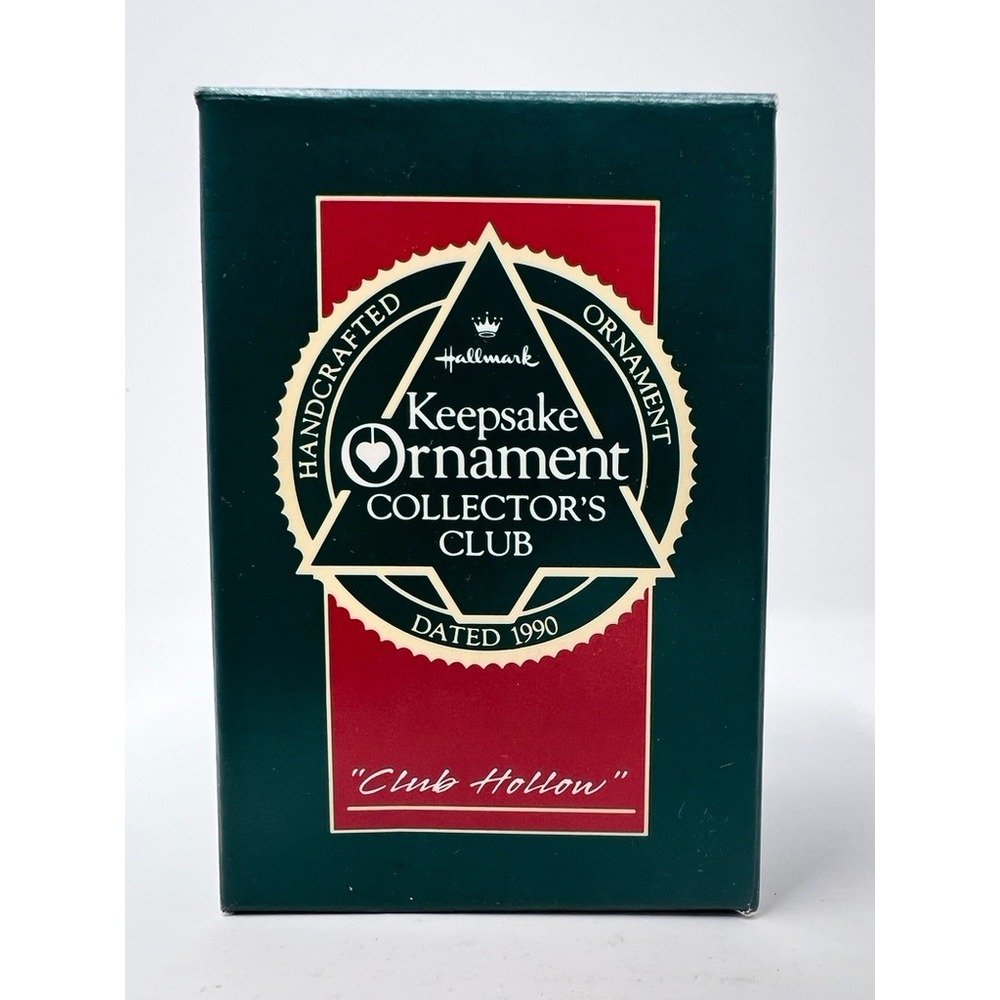 Hallmark Ornament 1990 Club Hollow Keepsake Collector's Club Owl Tree Stump EX
